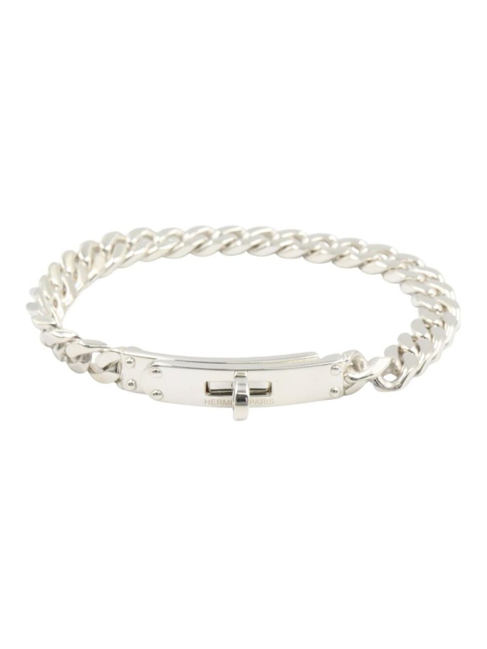 Hermes Bracelet Kelly Gourmette TPM 925 Sterling Silver